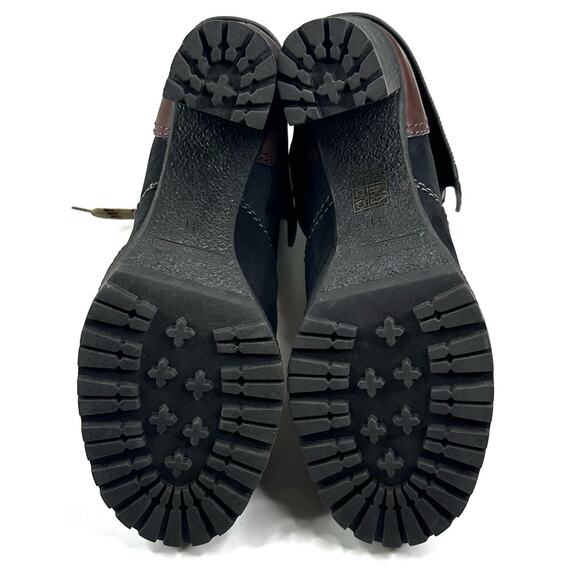 See By Chloe Eileen Black Brown Lug Heeled Platform Boots Women’s EU 41 US 10.5 - Picture 12 of 13